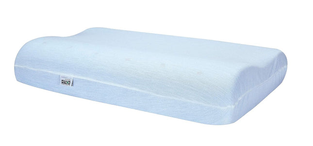 Metron- Contour Gel Blue Memory Foam Visco Elastic Soft Bed Pillow for Spondylitis Side or Back Sleepers Double Height Cervical Pillow Neck Pain & Head Support Orthopedic Soft Pillow