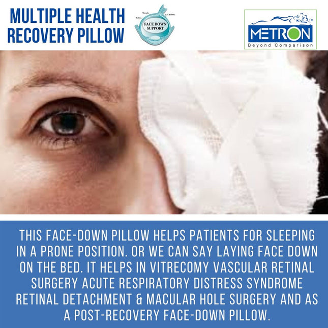 Face Down Pillow for Prone Positioning Sleeping | Prone Pillow for After Eye Retina vitreous Surgery | Helps in face Down Lying or Sleeping | Face Rest Cushion | Eye Care Pillow | Pack of 1