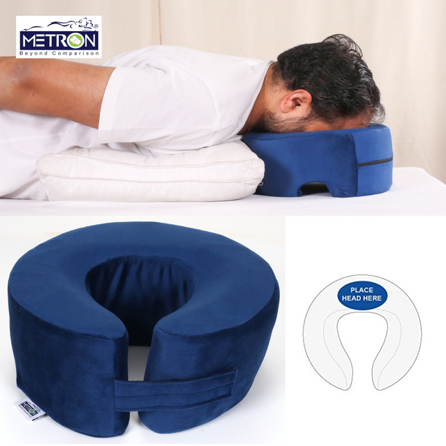METRON Face Down Pillow After Eye Surgery, Down Pillow, Prone Pillow, Face Pillow for Post Eye Surgery, Massage Pillow, Large Size, Pack of 1