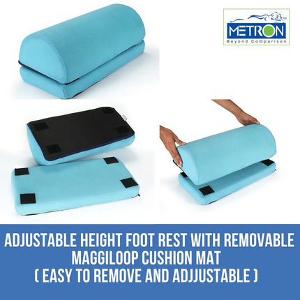 Adjustable Foot Rest Stool for under Desk | Relieve Foot Pain and Improves Blood Circulation | Two Height Options 5” & 7” | Ergonomic Leg Cushion for under table | Washable Cover | Pack of 1