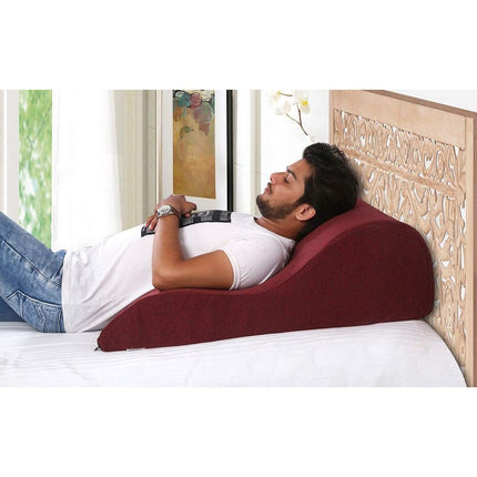 Big Lounge Curve Shape Wedge Pillow | L - 33'' X W - 30'' X H - 9'' Inches