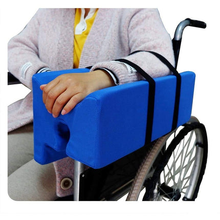 Wheelchair Armrest Pads Arm Through for Lateral Support Armrest Wheel Chair Parts Cushion Contoured Arm Support Elevator Rest Tray | Color Blue |L-16” X W-8” X H-6.5” Inches