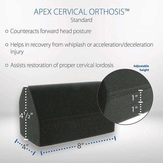 Cervical Orthopedic Cushion Pillow | Firm Supportive Sponge | Zipper Cover | L – 8’’ X W - 4 X H - 4.5’’ Inches