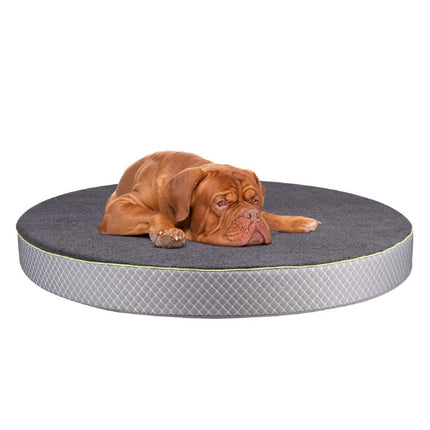 Orthopeadic Pet Bed for Large Dogs | Oval Shape | Camel Color | Size 48”x36”x5” inches | Anti Skid Bottom | Washable Removable Outer Secial Sherpa Fabric Cover | Pack of 1