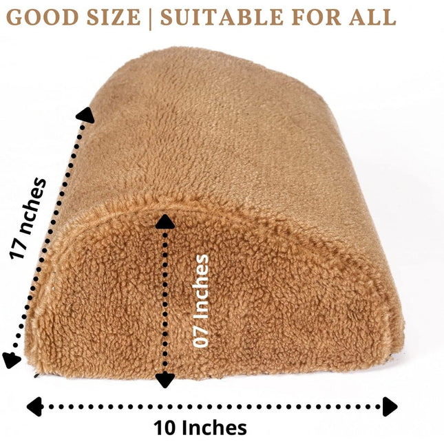 Gel Memory Foam Foot Rest for Under Desk Office Chair | Leg Cushion Foot Rest for Under Table Support | Orthopedic Foot Support | for Kids Adults | Soft Fluffy Washable Cover | Pack of 1