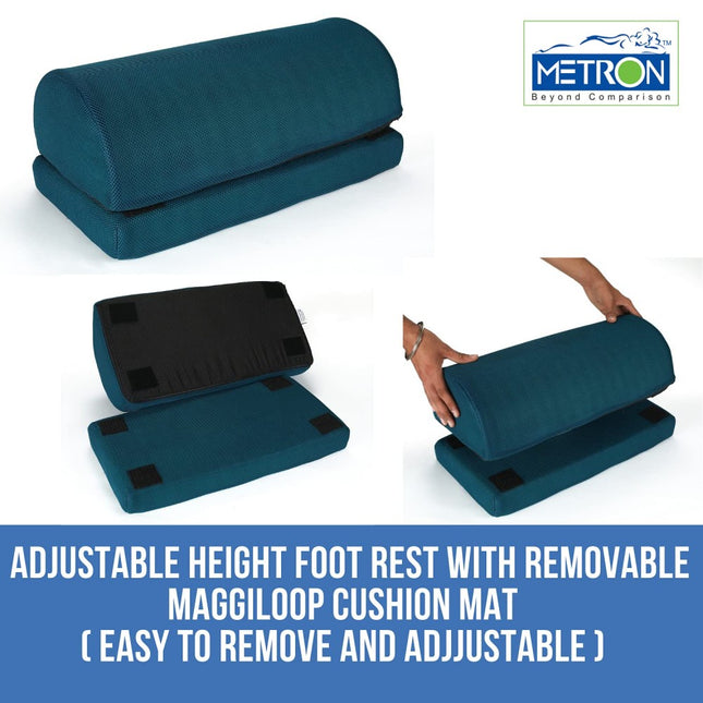 Adjustable Foot Rest Stool for under Desk  Relieve Foot Pain and Improves Blood Circulation  Two Height Options 5” & 7”  Ergonomic Leg Cushion for under table  Washable Cover  Pack of 1