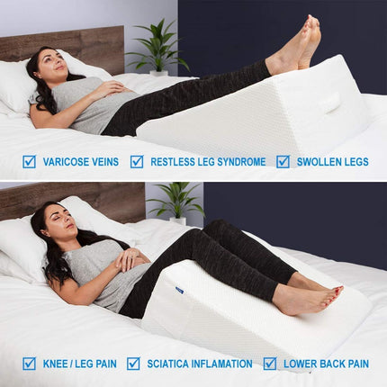 Adjustable Height Soft Wedge Pillow | L 24'' X W 24'' X H 11'' Inches