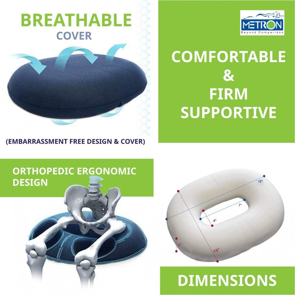 Buy TENDER CARE Foam Orthopaedic Donut Ring Pillow Cushion For Piles  Haemorrhoid Coccyx Sciatica Tailbone Back Pain Fistula Prostate Post Natal  Pain Relief Chair (43X37X6 Cm)(Ostwal Health Care),Blue Online at Low Prices