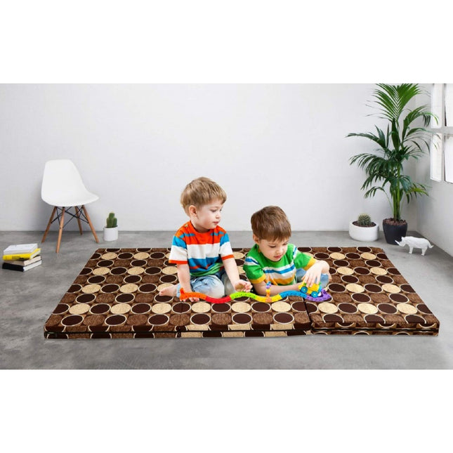 Three-Fold Reversible Pure Breathable Soft PU Foam Mattress for Sleeping with Washable Cover-Single (75''X36''X3'' Inch)