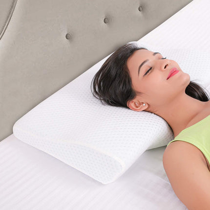 Metron Cervical Pillow for Spondylitis  Visco Soft Memory Foam Pillow for Shoulder Neck Pain  Orthopedic Contour Bed Pillow for Sleeping Neck Support Pillow for Side Back Stomach Sleepers