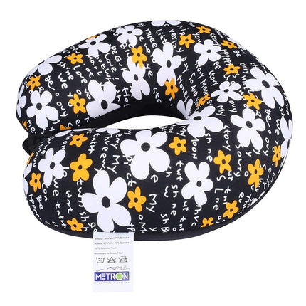 "Happy Story Notes'' Dual Comfort Micro Beads U Shaped Travel Pillow Airplane Car Bus Comfort Head Support Neck & Cervical Pillow