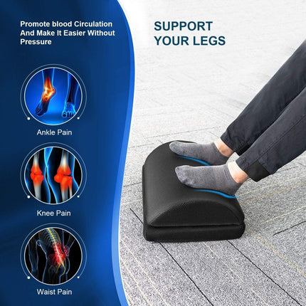 Adjustable Foot Rest Under Desk for Added Height | Ergonomic Foot Rest for Office Chair | Leg Cushion Foot Rest for Under Table Support | Washable Cover | Pack of 1
