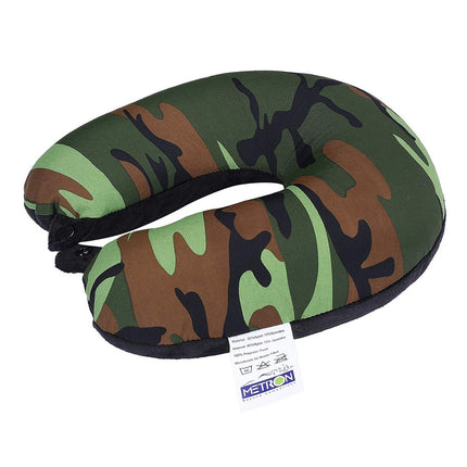 Army Jungle Print Dual Comfort Micro Beads U Shaped Travel Pillow Airplane Car Bus Comfort Head Support Neck & Cervical Pillow