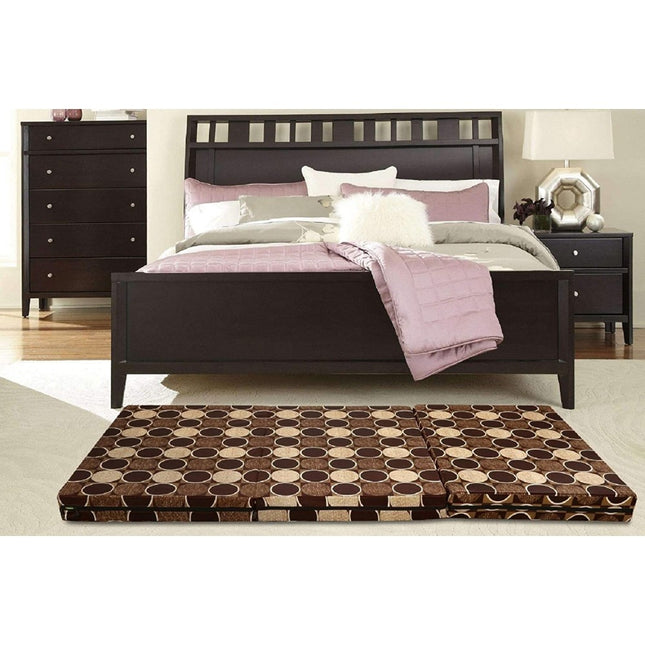 Three-Fold Reversible Pure Breathable Soft PU Foam Mattress for Sleeping with |Washable Cover-Single | (75''x36''x3'' Inch)