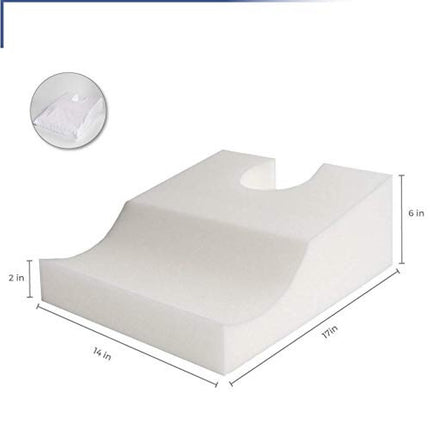 Face Down Pillow for Sleeping Lying Face Down for Massage Post Surgery or Reduce Pressure | Flat Side for Men & Cut Designed Side for Women