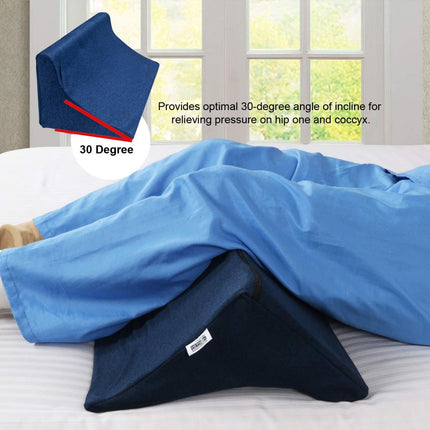 METRON Triangular Body Positioning Wedge Pillow for Bedridden or Person Who Need Side Support While Sleeping |Can be Use to Support Under Knee or Back| Anti Pressure Sore or Bed Sore Cushion