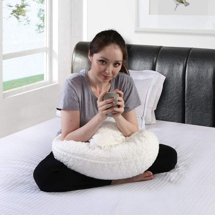 Metron -Love Kiddoo Total Body Pillow with Adjustable Shredded Memory Foam | Perfect for Cuddling Snuggling Maternity Pillow | Bamboo Derived Viscose Rayon & Polyester Blend Washable Cover