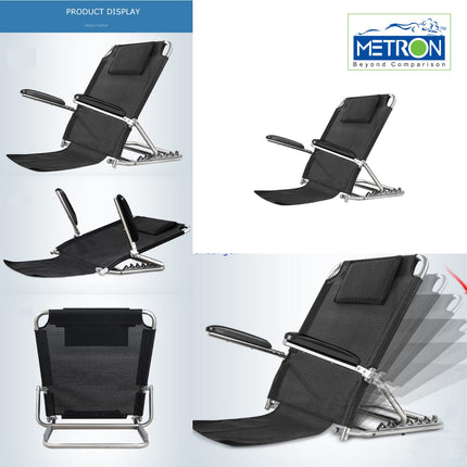 METRON Hospital Bed for Patients at Home - Backrest for Bed, Surgical Back Rest with Handle - Adjustable & Foldable Back Support for Bedridden Patients - Ideal for Hospital and Home Use