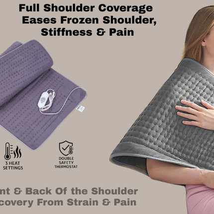 Metron Extra Large Heating Pad 52"x22" for Full Body Pain Relief and Winter Bed Warmer, Electric Heat Pad for Back Legs Shoulders and Period Comfort with 3 Heat Settings, Fast Heating and Soft Quilted Fabric