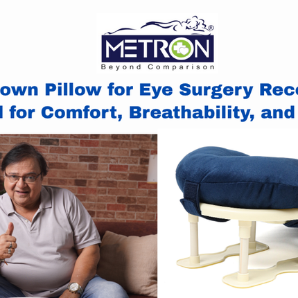 Metron Face Down Pillow for After Eye Surgery Recovery, Soft Foam Support for Post Surgery Face Pillow, Prone Pillow, Down Pillow for Sleeping