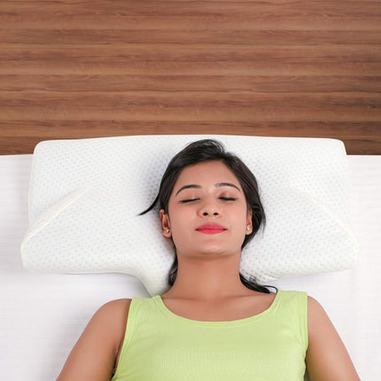 Cervical Pillow for Spondylitis Visco Soft Memory Foam Pillow for Shoulder Neck Pain Relief L - 26'' X W - 14.5'' X H - 5'' Inches