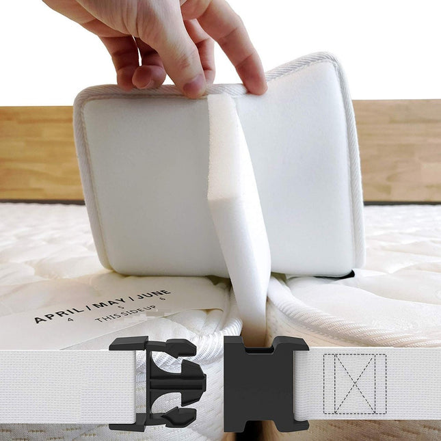 Bed Bridge Mattress Joiner Easily Coverts Twin Beds into Double Bed Centre Gap Filler | With Connector 33 feet Black Color Strap Belt| Light Color Top Gap Filler Pad | Pack of 1 Belt & 1 Foam