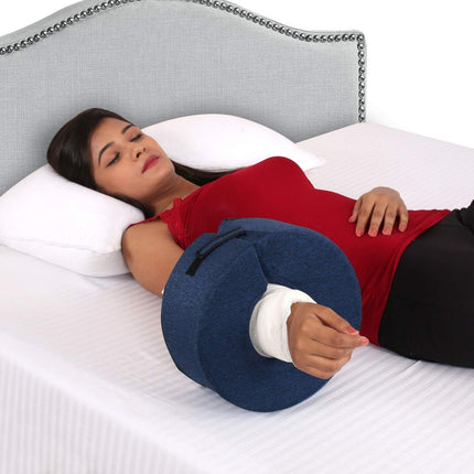 Foot Elevator Support Pillow | Preventing from Ulcers Sores & Pressure Keep elevating Ankle Heel Hand & Leg | Dark Color with Adjustable Velcro Strap Sponge | Pack of 1 pc