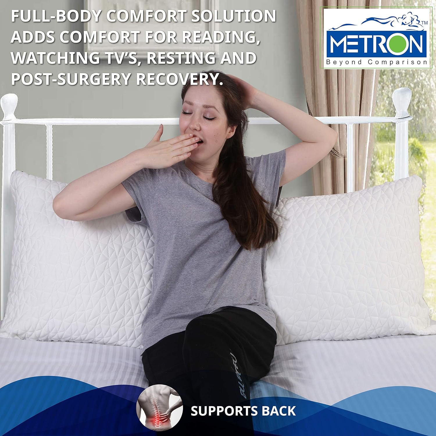 Metron -Total Body Pillow with Adjustable Shredded Memory Foam