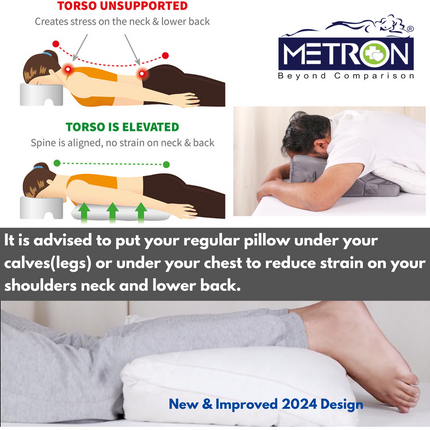 METRON Face Down Prone Pillow for After Eye Surgery, Helps in Retinal Detachment Muscular Hole & Vitrectomy Recovery, Ideal for Massage & Prone Sleeping Cushions Visit The Store