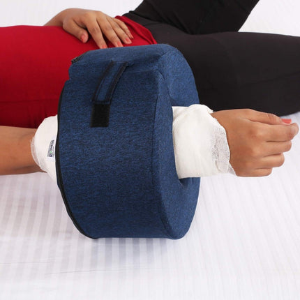 Foot Elevator Support Pillow | Preventing from Ulcers Sores & Pressure Keep elevating Ankle Heel Hand & Leg | Dark Color with Adjustable Velcro Strap Sponge | Pack of 1 pc