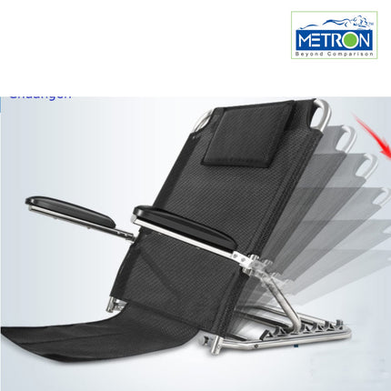 METRON Hospital Bed for Patients at Home - Backrest for Bed, Surgical Back Rest with Handle - Adjustable & Foldable Back Support for Bedridden Patients - Ideal for Hospital and Home