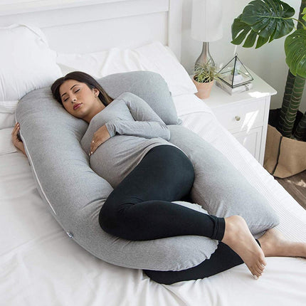 METRON-Full Body Pregnancy Pillow U Shaped Soft Support Cushion for Maternity Nursing and Back Pain Relief Husbands can Also Use