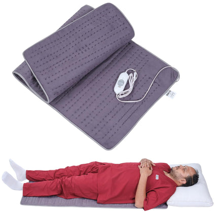 Metron Extra Large Heating Pad 52"x22" for Full Body Pain Relief and Winter Bed Warmer, Electric Heat Pad for Back Legs Shoulders and Period Comfort with 3 Heat Settings, Fast Heating and Soft Quilted Fabric
