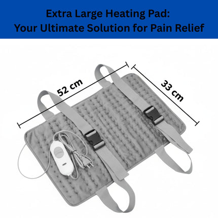 Metron Orthopedic Electric Heating Pad for Pain Relief | Heat Belt & Hot Belt for Back, Knee, Shoulder, Neck & Period Cramps | Extra Large Size Velvet Pad with Adjustable Temperature Controller for Joint Pain, Muscle Stiffness & Relaxation Therapy