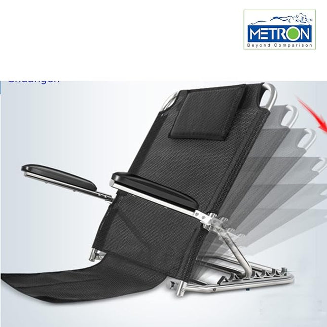 METRON Hospital Bed for Patients at Home, Adjustable Backrest for Bed for Bed Patients for use on Bed, Surgical Back Rest with Handle, Back Support for Bedridden Patients - Ideal for Home Use