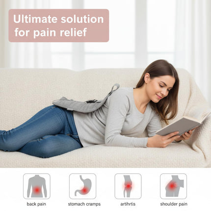 Metron Orthopedic Electric Heating Pad for Pain Relief | Heat Belt & Hot Belt for Back, Knee, Shoulder, Neck & Period Cramps | Extra Large Size Velvet Pad with Adjustable Temperature Controller for Joint Pain, Muscle Stiffness & Relaxation Therapy