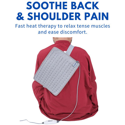 Metron Orthopedic Electric Heating Pad for Pain Relief | Heat Belt & Hot Belt for Back, Knee, Shoulder, Neck & Period Cramps | Large Size Velvet Pad with Adjustable Temperature Controller for Joint Pain, Muscle Stiffness & Relaxation Therapy