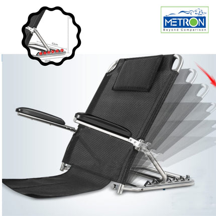 METRON Hospital Bed for Patients at Home - Backrest for Bed, Surgical Back Rest with Handle - Adjustable & Foldable Back Support for Bedridden Patients - Ideal for Hospital and Home Use