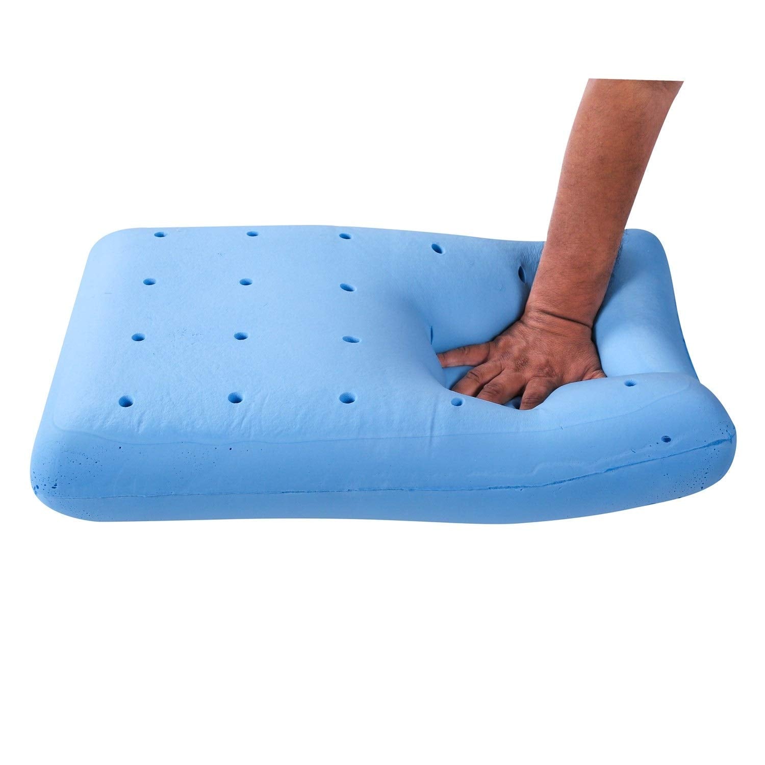 Metron Neck Pillow for Sleeping Orthopedic Cervical Support Bed Pillow for Neck Pain Spondylitis Relief for Side Back Sleepers Thick n Soft Gel