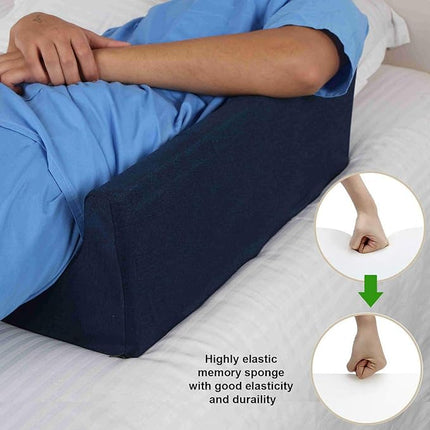 METRON Triangular Body Positioning Wedge Pillow for Bedridden or Person Who Needs Side Support While Sleeping |Can be Used to Support Under Knee or Back| Anti Pressure Sore, Pack of 1