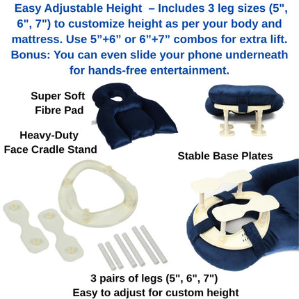 Metron Face Down Pillow for After Eye Surgery Recovery, Soft Foam Support for Post Surgery Face Pillow, Prone Pillow, Down Pillow for Sleeping