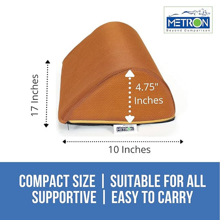 Metron Office Foot Rest for Under Desk | Foam Foot Stool Pillow for Work Gaming Computer Office Cubicle Studies and Home | Leg Cushion Accessories | Colour Tan | Washable &Removable Cover | Pack of 1