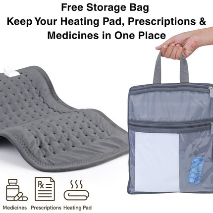 Metron Orthopedic Electric Heating Pad for Pain Relief | Heat Belt & Hot Belt for Back, Knee, Shoulder, Neck & Period Cramps | Large Size Velvet Pad with Adjustable Temperature Controller for Joint Pain, Muscle Stiffness & Relaxation Therapy