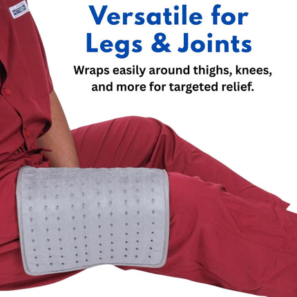Metron Orthopedic Electric Heating Pad for Pain Relief | Heat Belt & Hot Belt for Back, Knee, Shoulder, Neck & Period Cramps | Large Size Velvet Pad with Adjustable Temperature Controller for Joint Pain, Muscle Stiffness & Relaxation Therapy