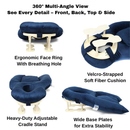 Metron Face Down Pillow for After Eye Surgery Recovery, Soft Foam Support for Post Surgery Face Pillow, Prone Pillow, Down Pillow for Sleeping