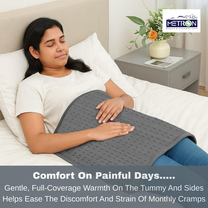 Metron Extra Large Heating Pad 52"x22" for Full Body Pain Relief and Winter Bed Warmer, Electric Heat Pad for Back Legs Shoulders and Period Comfort with 3 Heat Settings, Fast Heating and Soft Quilted Fabric