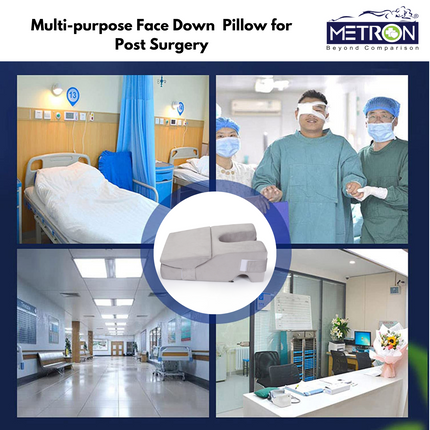 METRON Face Down Prone Pillow for After Eye Surgery, Helps in Retinal Detachment Muscular Hole & Vitrectomy Recovery, Ideal for Massage & Prone Sleeping Cushions Visit The Store