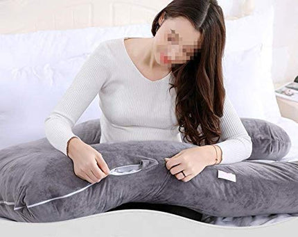 METRON-Full Body Pregnancy Pillow U Shaped Soft Support Cushion for Maternity Nursing and Back Pain Relief Husbands can Also Use