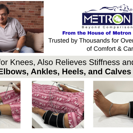 Metron Electric Knee Heating Pad for Joint Pain Relief, Arthritis and Stiffness, Heat Pad for Knee Pain Relief and Post-Surgery Recovery, Adjustable Knee Belt with Auto Shut-Off, Multi-Use for Elbow and Ankle