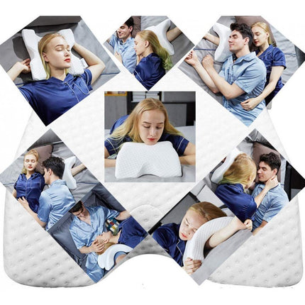 7-in-1 Multipurpose Side Sleeper Pillow for Neck Shoulder Back Arm Pain Relief Memory Foam Pillows  L - 14'' X W - 11'' X H - 2'' Inches